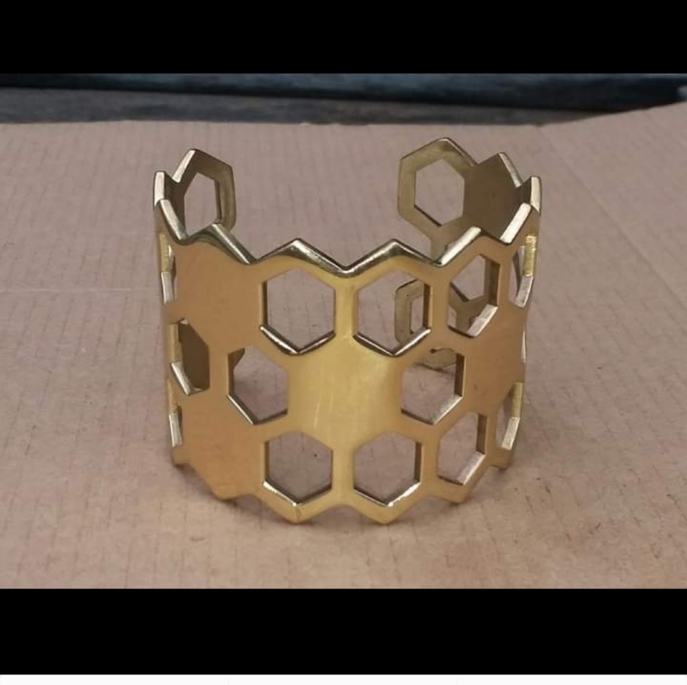 Rustic Cuff Retired Gold Honeycomb Bracelet